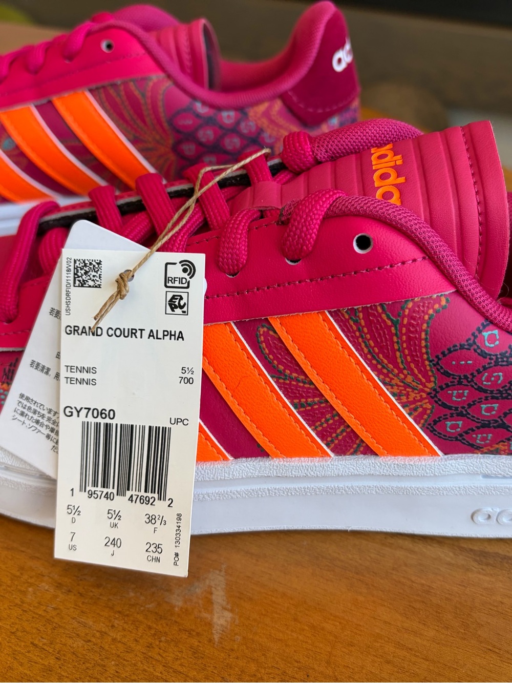 Adidas Women’s x Farm Rio Grand Court Alpha Floral Sneakers - New - Picture 3 of 6
